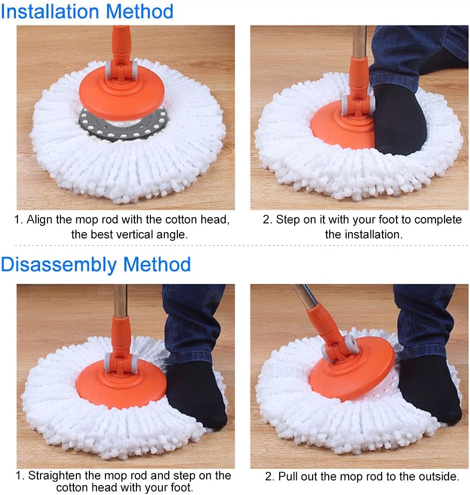 Ricambio Spin Mop – Strofinaccio con Aggancio/Sgancio Rapido