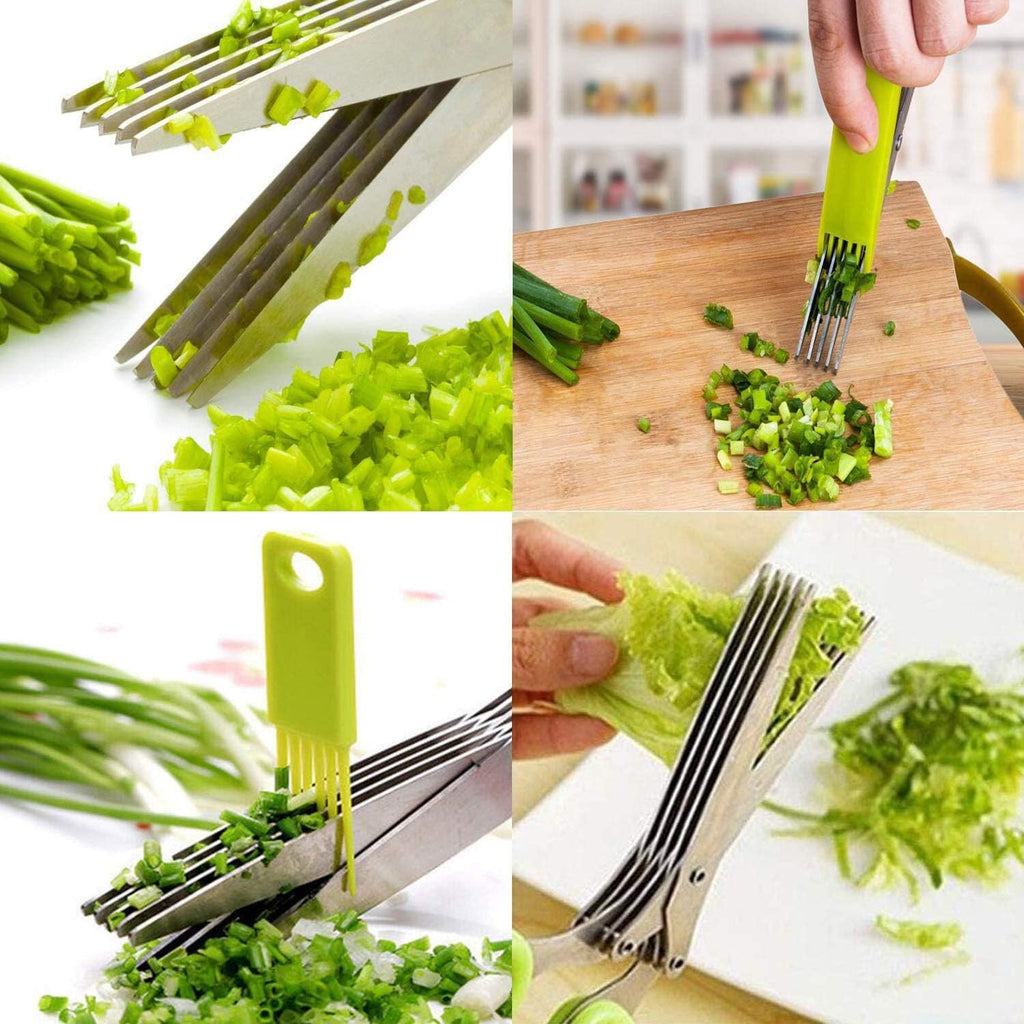 Forbici 5 Lame in Acciaio Inox – Trita Erbe e Verdure