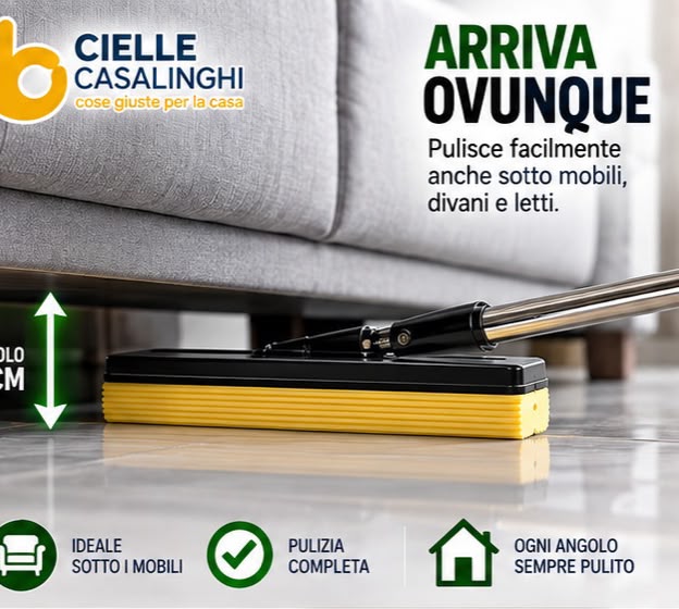 Scopa Lampoasciuga con Ricambio – Lavapavimenti Manuale