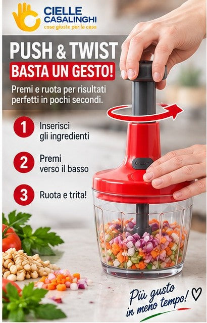 Robottino Tritatutto Push&Twist – Set Grande e Piccolo