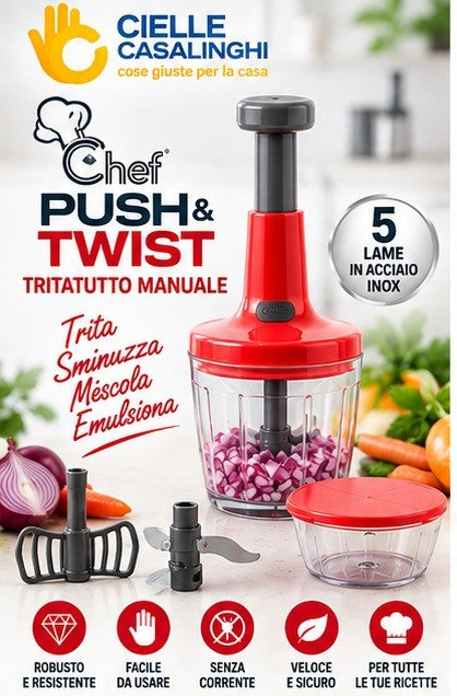 Robottino Tritatutto Push&Twist – Set Grande e Piccolo